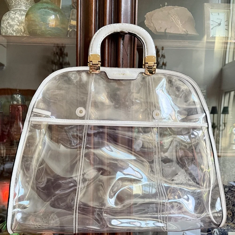 Giorgio Armani Clear and White Tote Bag - Picture 9 of 10